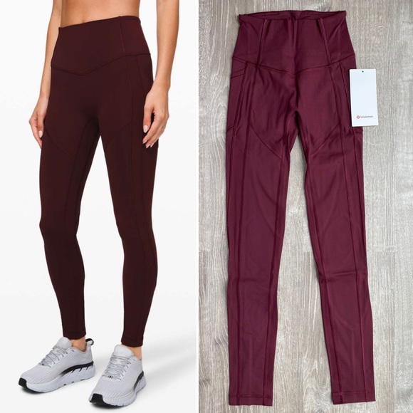 lululemon athletica Pants - Lululemon All The Right Places Leggings 28" Garnet